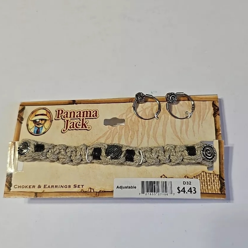 VTG NWT Panama Jack Choker and Earrings Set